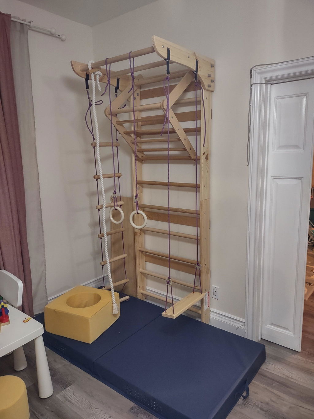 Wooden Swedish Ladder Wall Set Sport 3, Climbing ladder, Indoor Jungle Gym