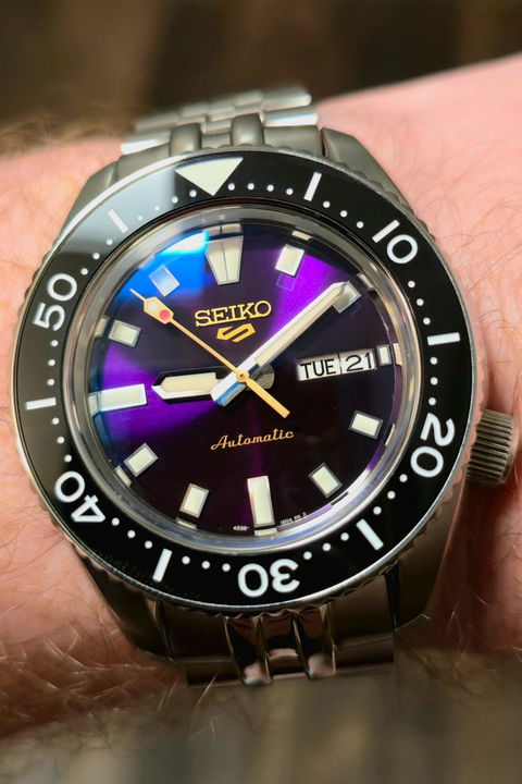 Seiko SBSA "5KX" Enamel Purple OEM Dial
