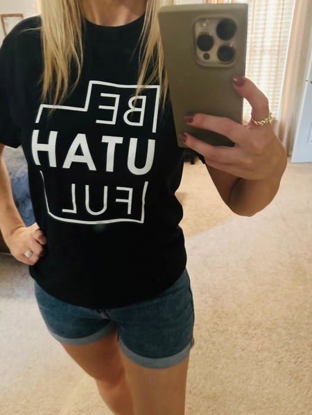 Customer photo from a review of Be-Utah-Ful T-Shirt