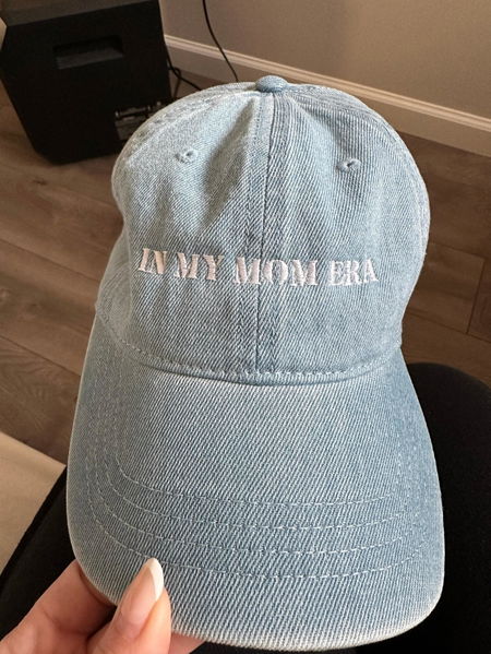 Customer photo from a review of In My Mom Era Denim Hat
