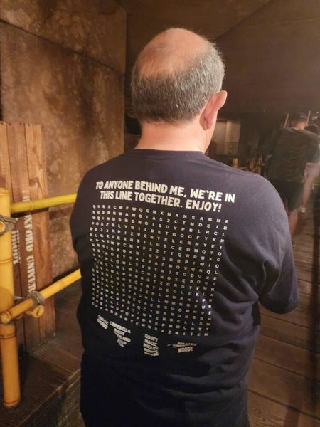 Customer photo from a review of Disneyland Word Search T-Shirt
