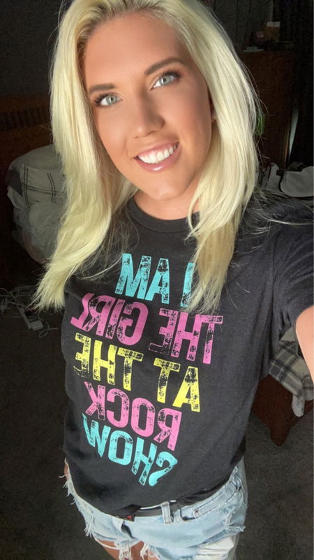 Customer photo from a review of Girl at the Rock Show T-Shirt