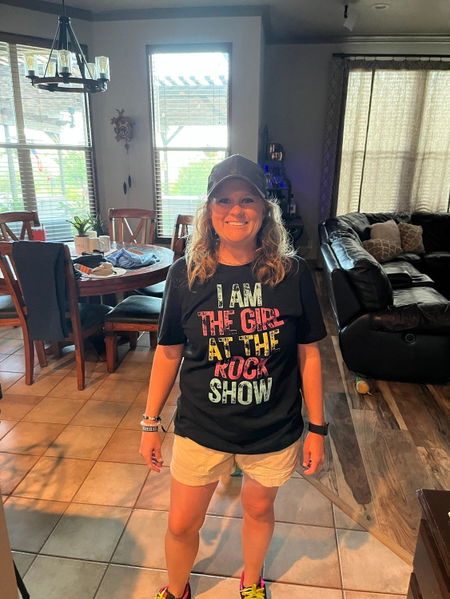 Customer photo from a review of Girl at the Rock Show T-Shirt