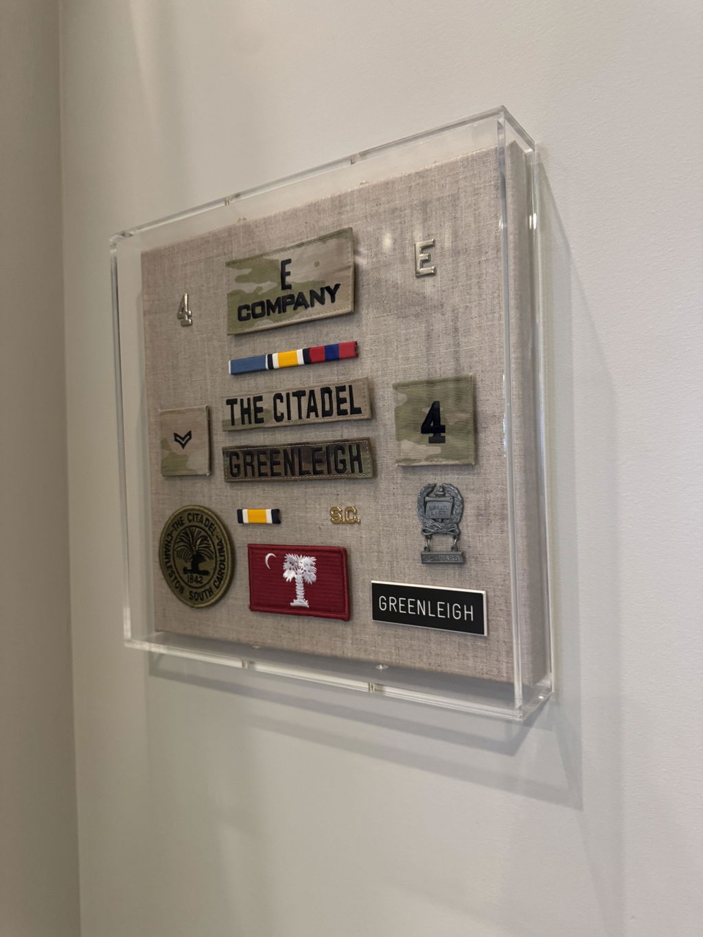 Modern UV-Grade Acrylic Shadowbox with Linen Canvas 2" Depth