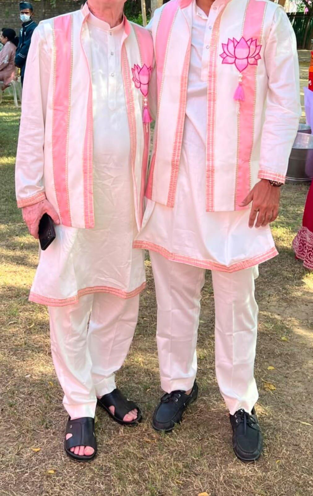 Pre Order: Pink Lotus Royale Krishna Kurta Set