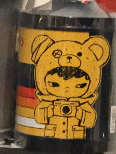 POP MART Hirono × Kodak Little Bear Vinyl Plush Pendant Hanging Card