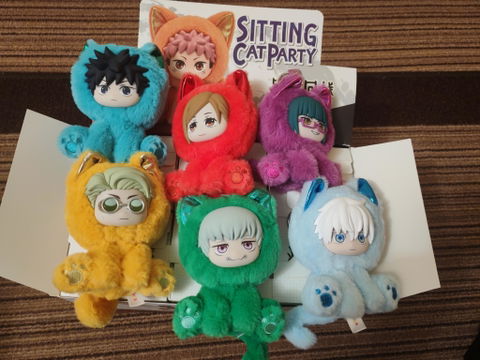 Jujutsu Kaisen Sitting Cat Party Series Plush Pendant Blind Box