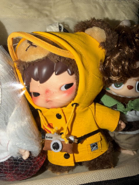 POP MART Hirono × Kodak Little Bear Vinyl Plush Pendant Hanging Card