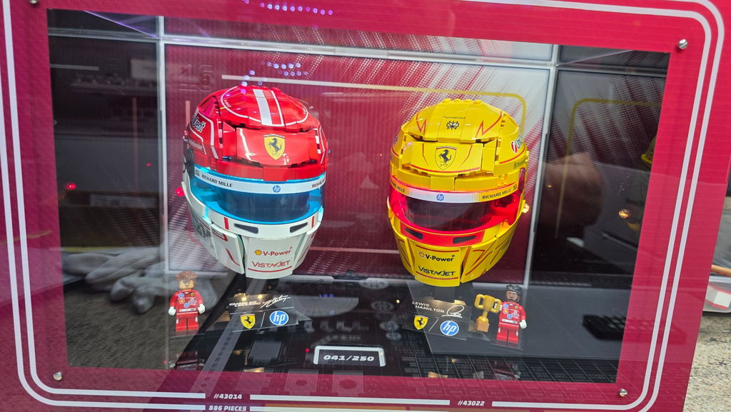 Limited Edition Display Case for LEGO® Editions: Scuderia Ferrari HP Lewis Hamilton (43022) & Charles Leclerc Helmets (43014)