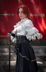 Clair Obscur: Expedition 33 Maelle Auburn Braided Lace Front Synthetic Wig LF2189