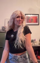 Light Blonde Wavy Synthetic Wig NS232