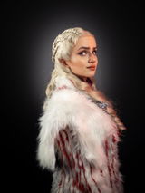 Game of Thrones Daenerys Targaryen Light Ash Blonde Braided Lace Front Synthetic Wig LF2191