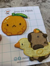 Grumpy Clementine Embroidered Iron-On Patch