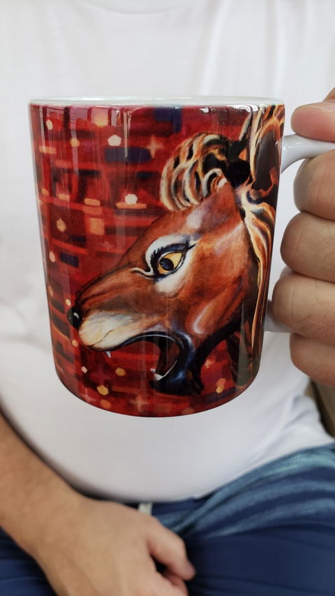 Carousel Lion Painting Mug 11oz