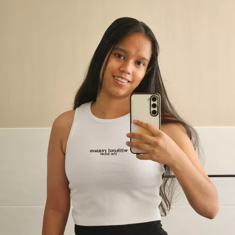 White Racerback Original Cropped Tank Top