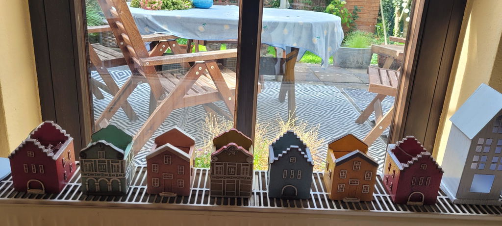 Vase Pflanztopf Haus "Amsterdam" Keramik 6 Varianten klein