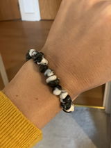 Zebra Jasper Smooth Chip Bracelet
