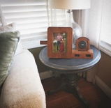 SmartFrame™ Solid Wood Picture Frame & Wireless Charging Station – 5x7 Picture Frame, Phone & Apple Watch Holder Cutout