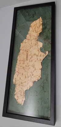 Customer photo from Heather's review of Jamaica 3-D Nautical Wood Chart, Medium, 13.5" x 31"