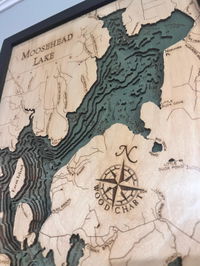 Customer photo from Allison V.'s review of Moosehead Lake, Maine 3-D Nautical Wood Chart, Medium, 13.5" x 31"