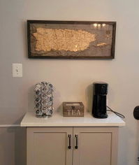 Customer photo from Lizzy G.'s review of Puerto Rico 3-D Nautical Wood Chart, Medium, 13.5" x 31"