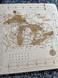 Customer photo from Erica's review of Great Lakes Cribbage Board