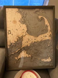 Customer photo from Keith's review of Cape Cod, Massachusetts 3-D Nautical Wood Chart, Large, 24.5" x 31"