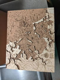Customer photo from Anonymous's review of Boston Harbor Cork Map, 8" x 10"