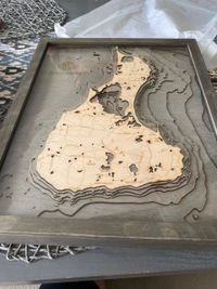 Customer photo from Sarah S.'s review of Block Island, Rhode Island 3-D Nautical Wood Chart, Small, 16" x 20"