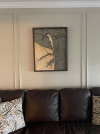 Customer photo from Susan's review of Rumson, New Jersey 3-D Nautical Wood Chart, Large, 24.5" x 31"