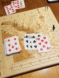 Customer photo from Roger's review of Salish Sea Cribbage Board