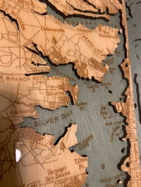 Customer photo from michael S.'s review of New Jersey North Shore 3-D Nautical Wood Chart, Narrow, 13.5" x 43"