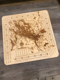 Customer photo from Cassie S.'s review of Lake Winnipesaukee Cribbage Board