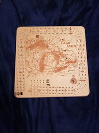 Customer photo from Aimee C.'s review of Great Lakes Cribbage Board