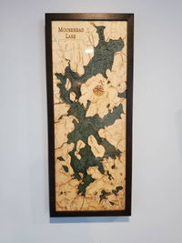 Customer photo from Michael M.'s review of Moosehead Lake, Maine 3-D Nautical Wood Chart, Medium, 13.5" x 31"