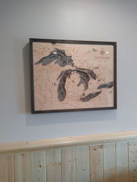 Customer photo from Kay's review of Great Lakes 3-D Nautical Wood Chart, Large, 24.5" x 31"