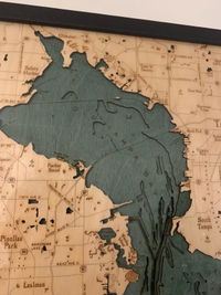 Customer photo from Philip T.'s review of Tampa Bay, Florida 3-D Nautical Wood Chart, Large, 24.5" x 31"