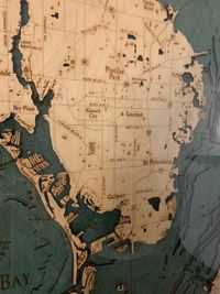 Customer photo from Philip T.'s review of Tampa Bay, Florida 3-D Nautical Wood Chart, Large, 24.5" x 31"