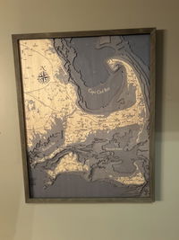 Customer photo from Shelley M.'s review of Cape Cod, Massachusetts UV Nautical Wood Chart, Large, 24.5" x 31"