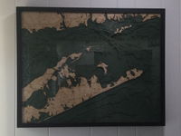 Customer photo from Ronald R.'s review of East Long Island Sound / The Hamptons 3-D Nautical Wood Chart, Large, 24.5" x 31"