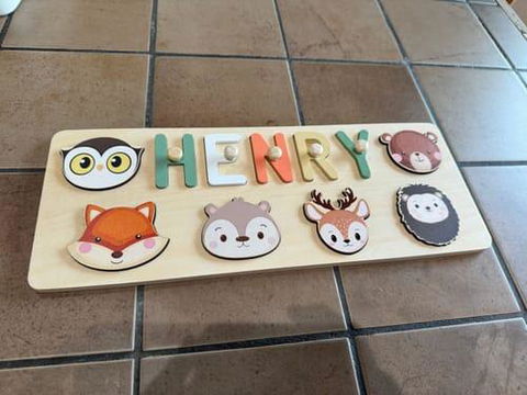 Personalized Wooden Name Puzzle Gift for Kids