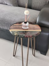 Epoxy Flower Side Table