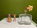 Realistic Standing Wooden Bunny Hand-Painted Figure