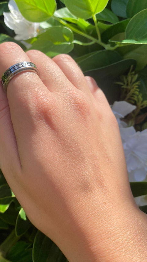 Lunar Phase Rotating Worry Ring
