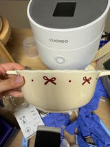 Red Bow Double-Handled Ceramic Soup Bowl – 750ML