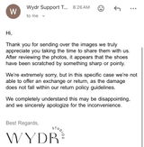 Saddened Ex-Wydr Customer review photo