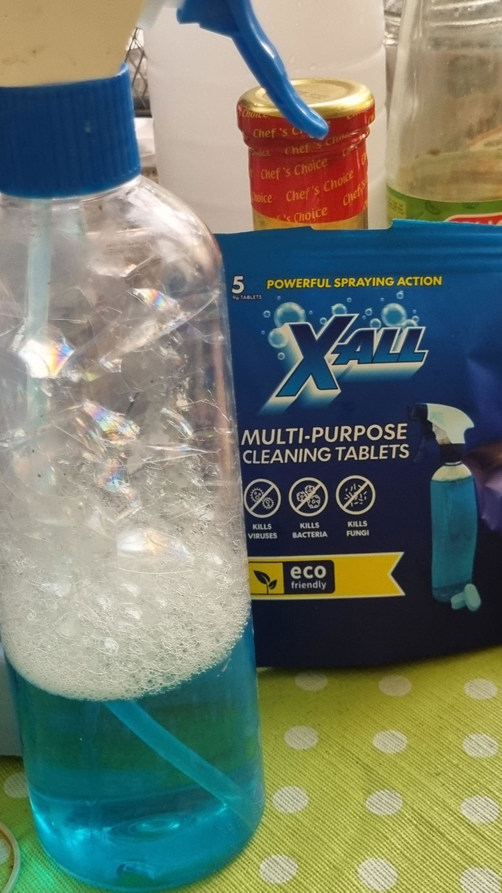 Customer-submitted photo of X-All Multi-Purpose Spray prepared at home