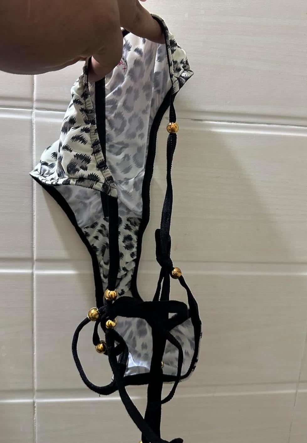 Xs and Os Women's Animal Print Embellished Bikini Bra Panty Lingerie Set