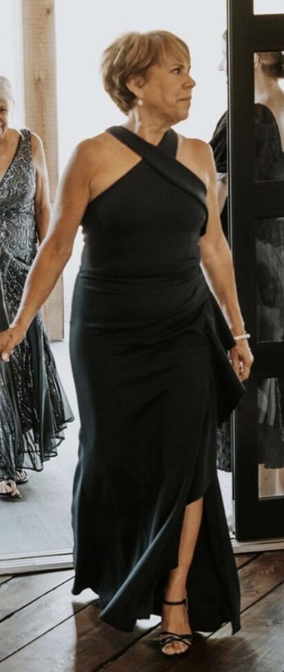 "Gigi" Techno Scuba Cross Neck Dress