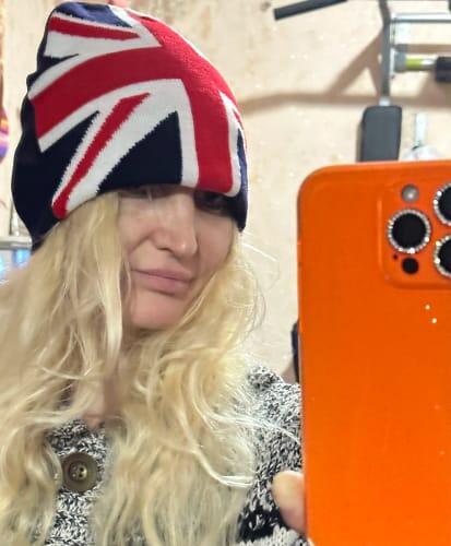 Customer photo review of UK Flag beanie